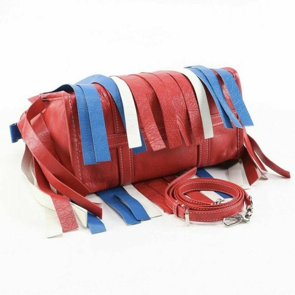 Balenciaga Bazar Fringe Stripe Red, White and Blue - Picture 2 of 9